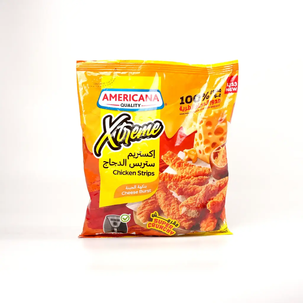 ستربس الدجاج بنكهة الجبن اكستريم امريكانا 700 غم