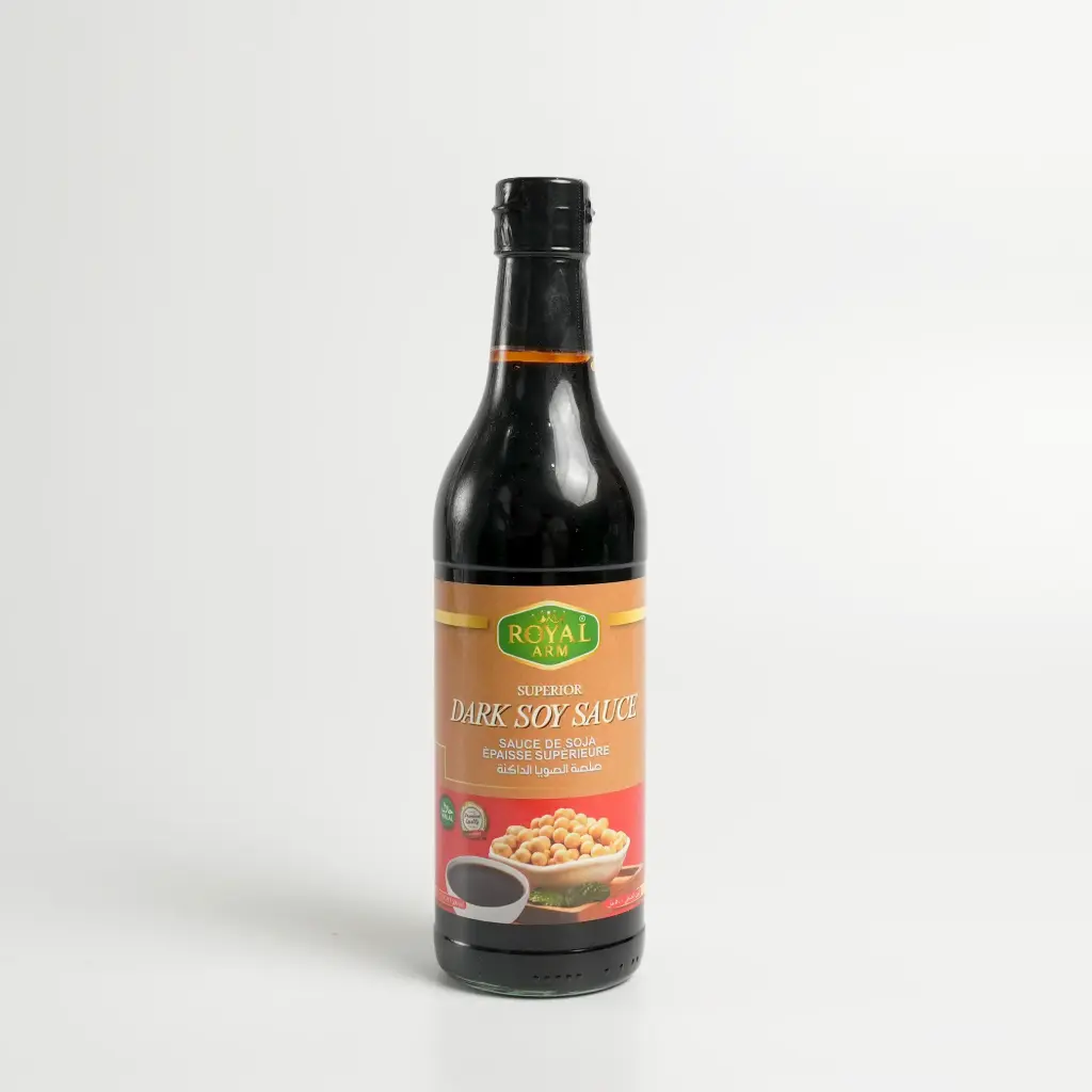 صلصة الصويا الداكنة بطل زجاج رويال ارم 500 مل  