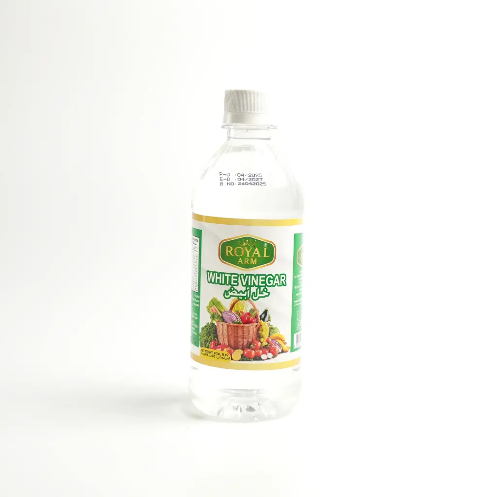 خل ابيض بطل بلاستك صغير رويال ارم 473 مل  