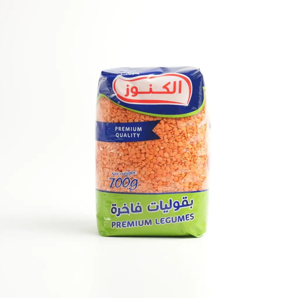 عدس أحمر الكنوز 700 غم