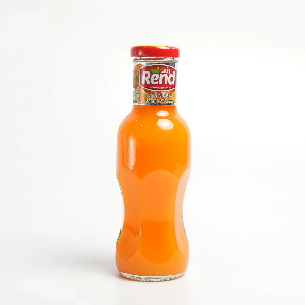 عصير برتقال و جزر زجاجي رند 300 مل 