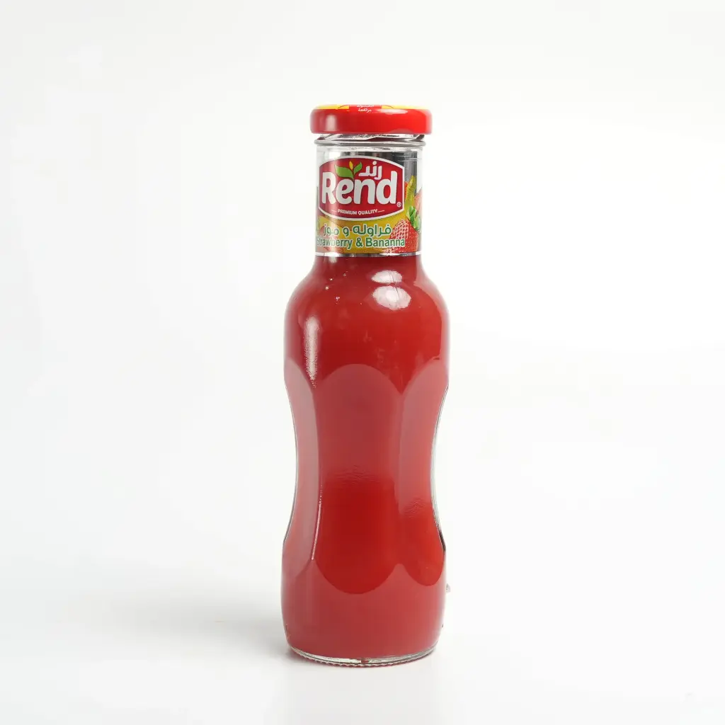عصير موز و فراولة زجاجي رند 250 مل