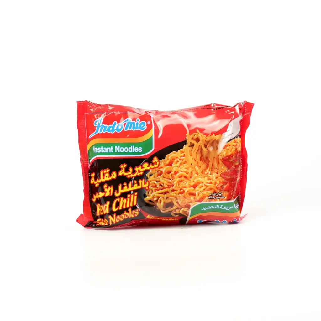 شعرية مقلية بلفلفل الاحمر اندومي 80 غم 