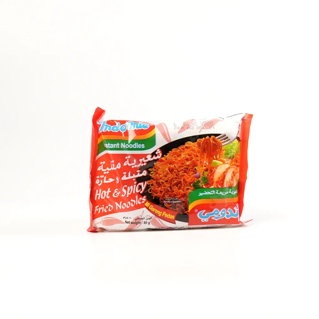 شعرية مقلية متبل وحار اندومي 80 غم