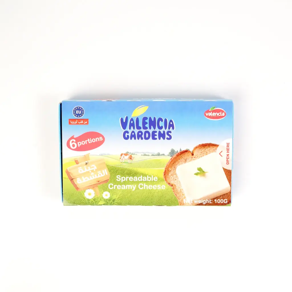 جبن مربعات بالقشطة حدائق فالنسيا 100 غم