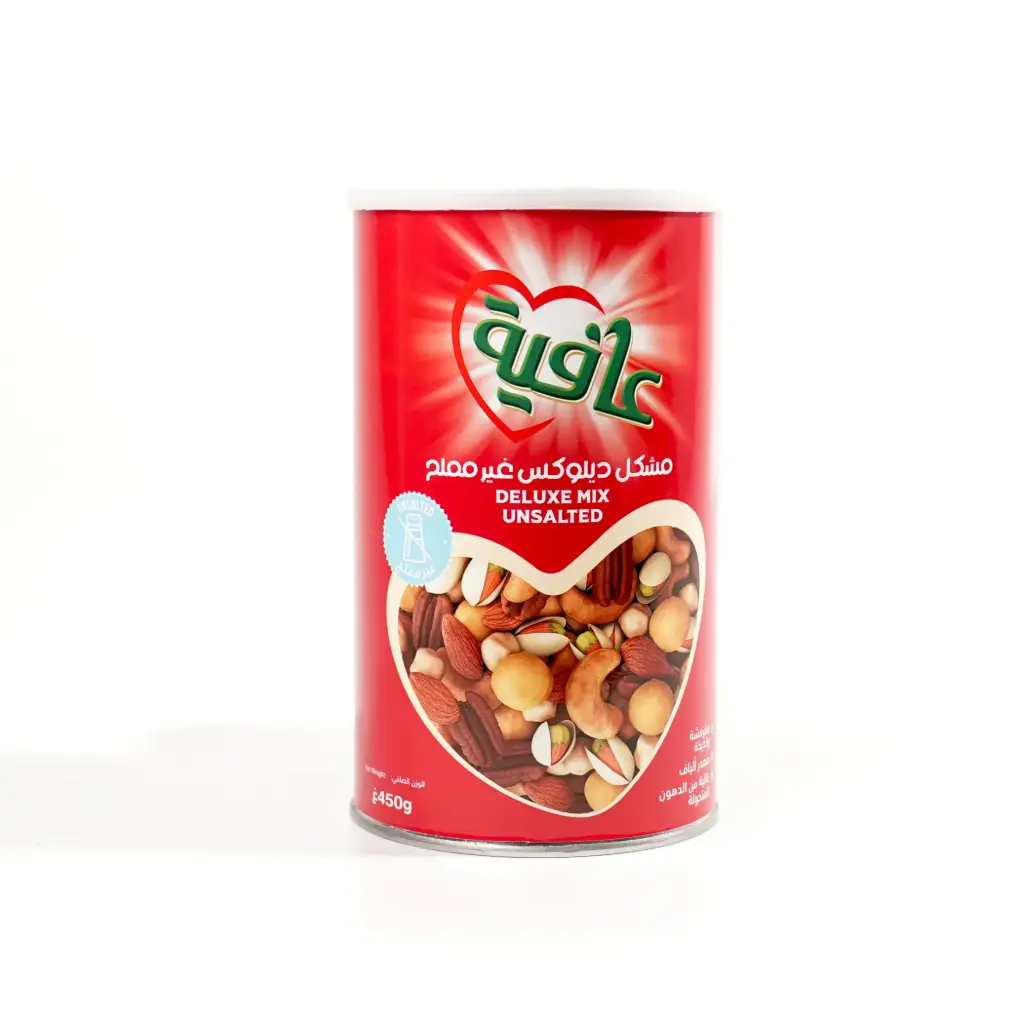 علبة مشكل ديلوكس غير مملح عافية 450 غم