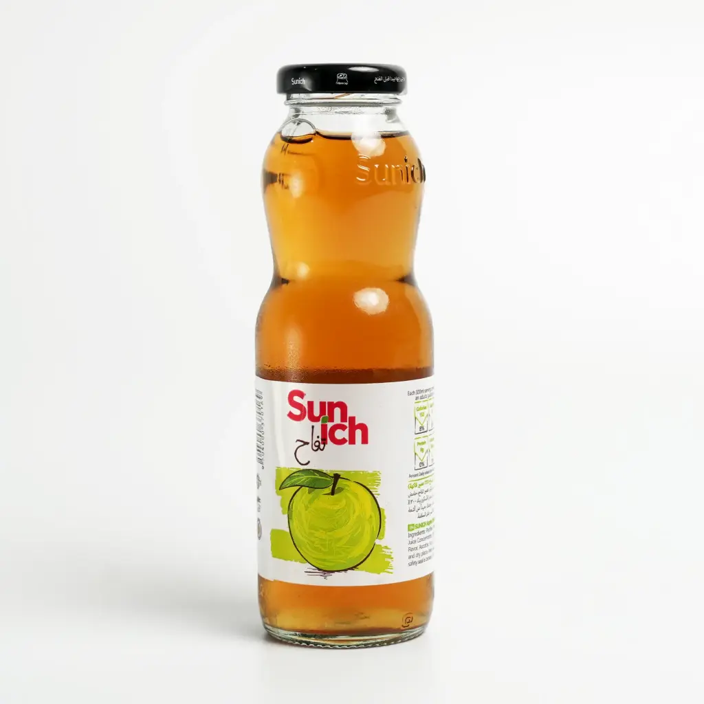 عصير طعم التفاح سن اج زجاجي 300 مل 