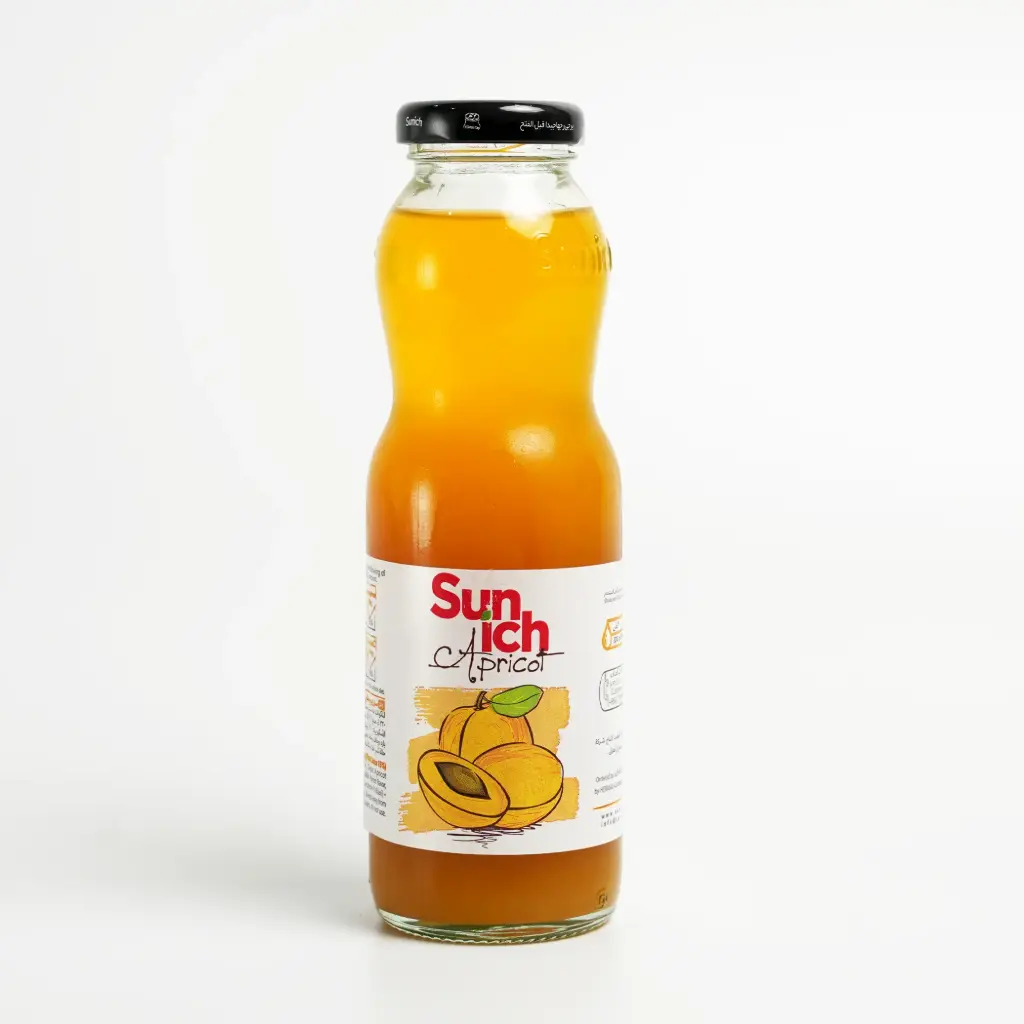 عصير  بطعم المشمش سن اج زجاجي 300 مل