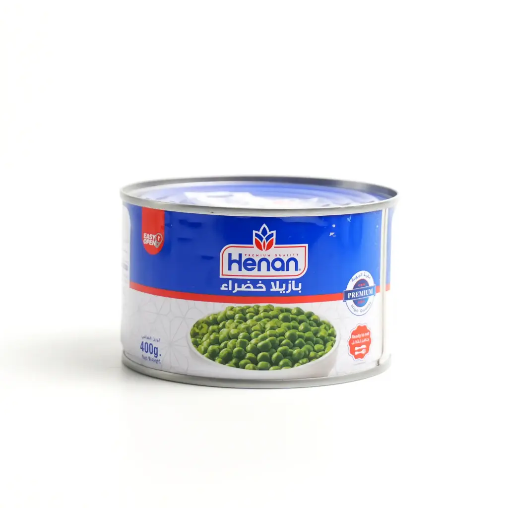  بازيلا خضراء علبة عريضة سهل الفتح هينان 400 غم 