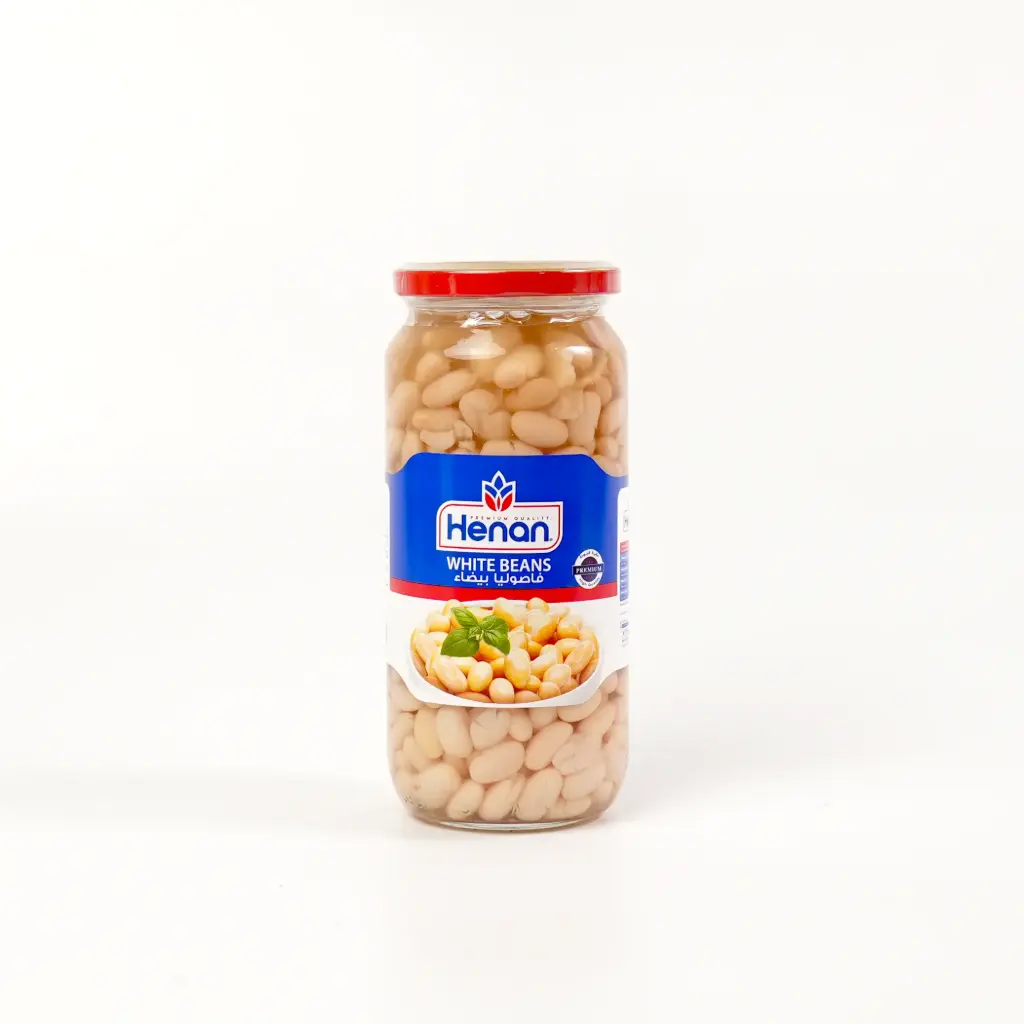  فاصوليا بيضاء زجاج اسباني هينان 570 غم