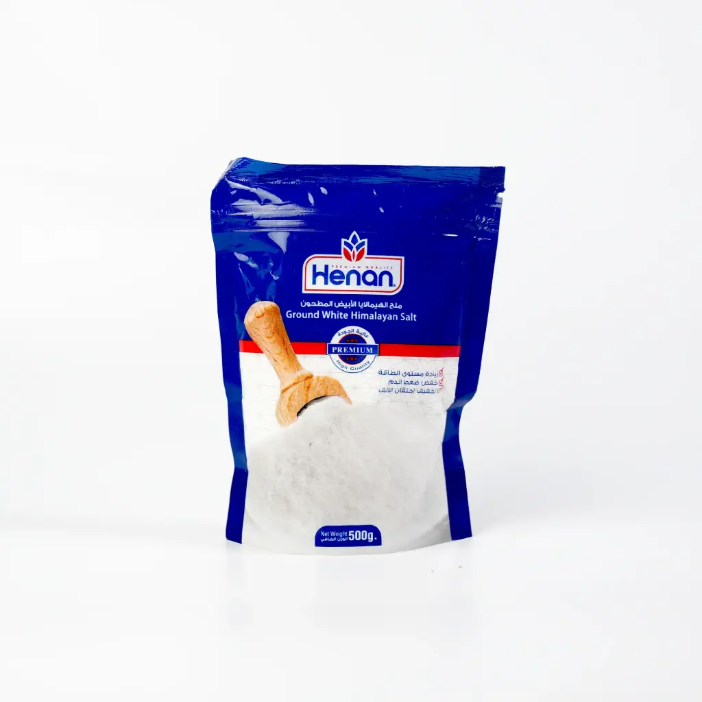  ملح الهملايا ابيض محطون هينان 500 غم 