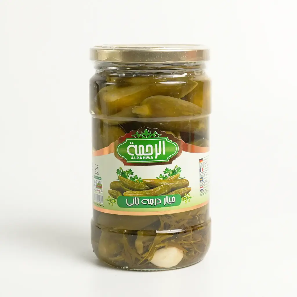 خيار درجة2 زجاجي الرحمة 700غم 