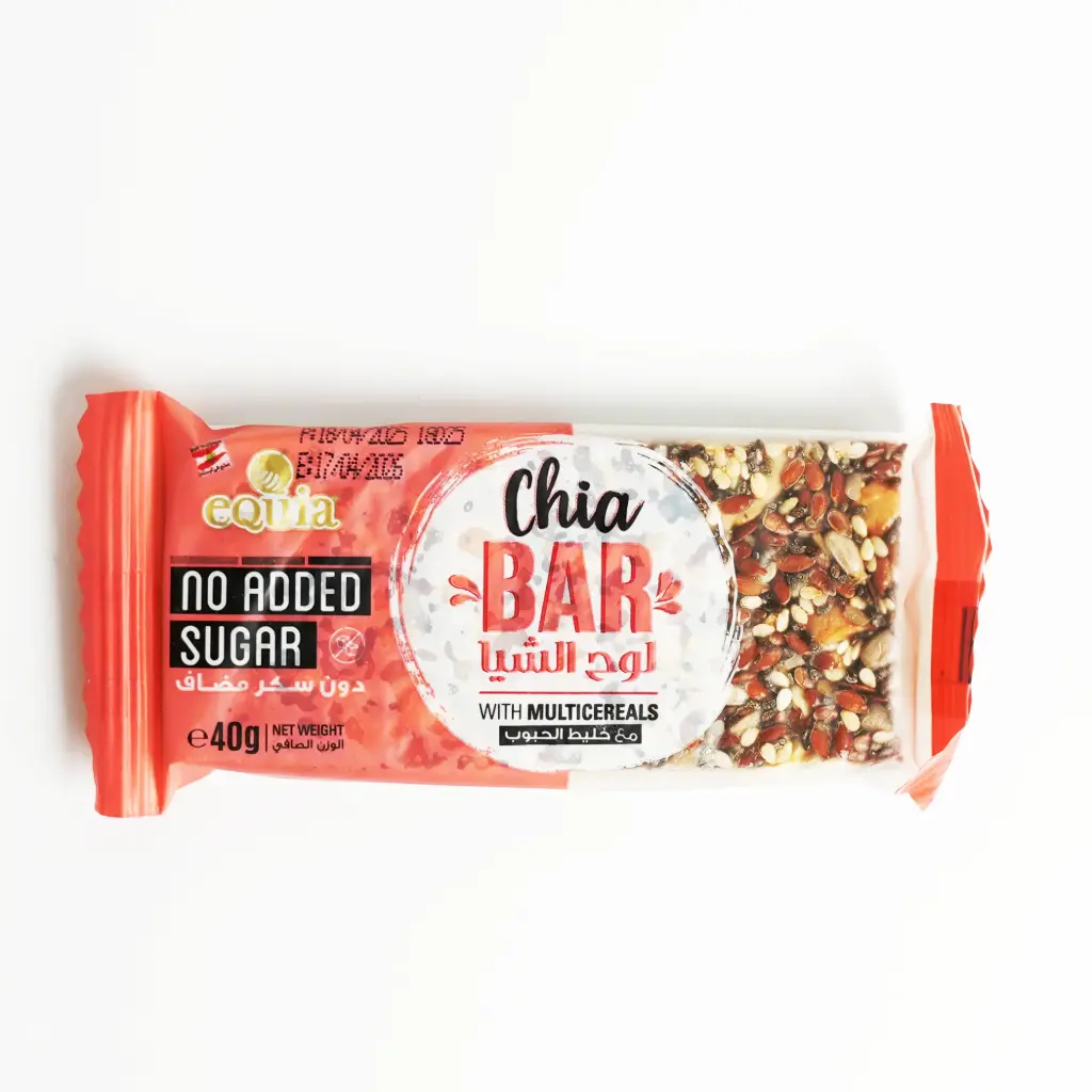 بار بذور الشيا بدون سكر مضاف  كلوبال 40غم