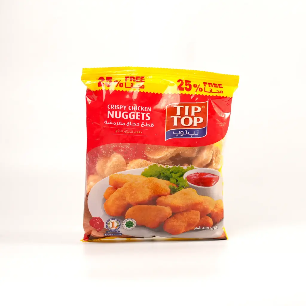 قطع الدجاج المقرمشة تيب توب 400 غم