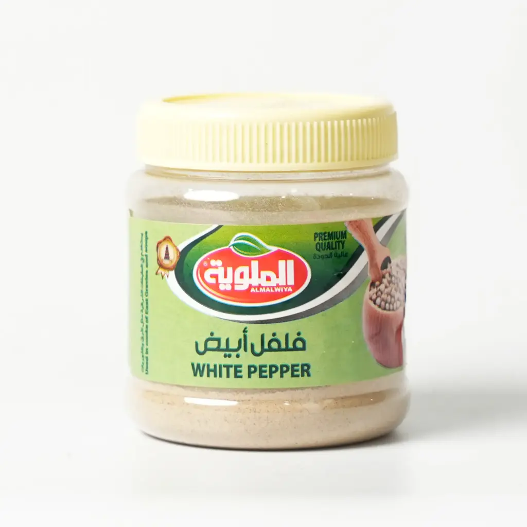  فلفل ابيض الملوية 50 غم بلاستك