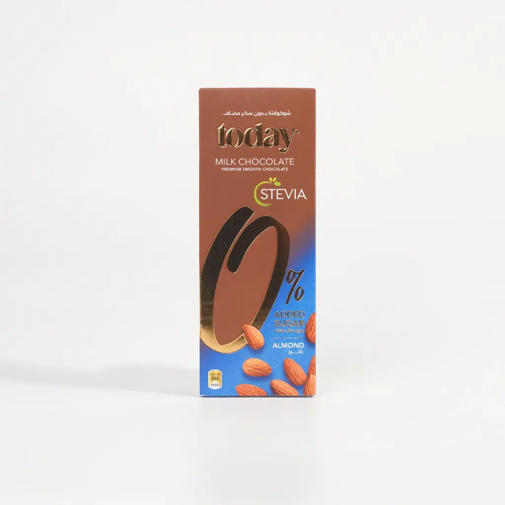شوكولا حليب بدون سكر لوز ستيفيا 60 غم