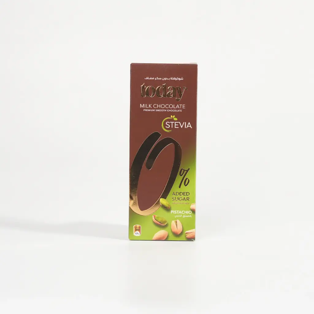 شوكولا حليب بدون سكر فستق حلبي ستيفيا 60 غم