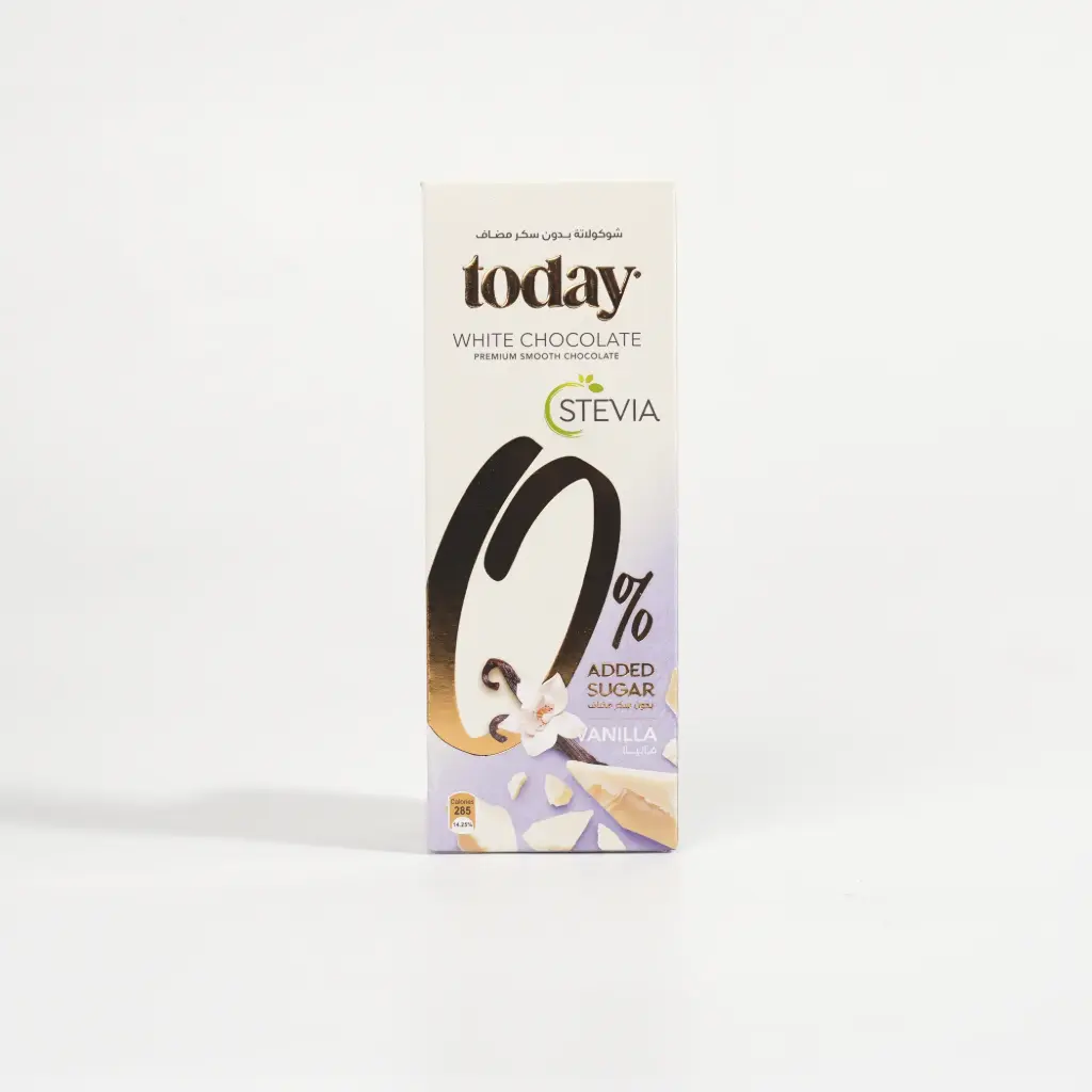 شوكولا بيضاء بدون سكر مرة فانيلا ستيفيا 60 غم