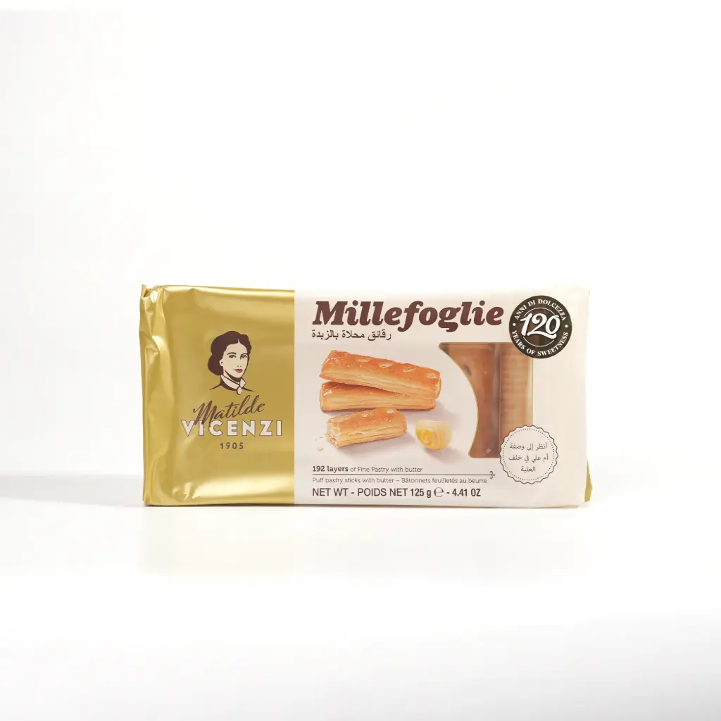 رقائق محلاة بالزبدة فيتشنزي ميليفولي 125 غم