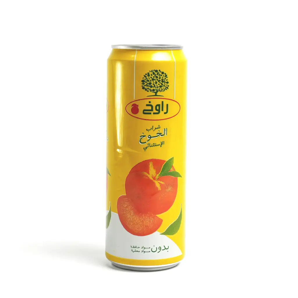 عصير الخوخ علبة معدنية رواخ 355 مل