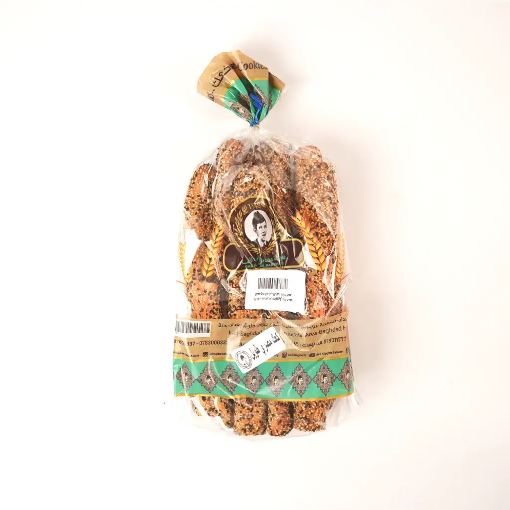 كعك مصري طويل بالحبة السودة باب الاغا 500 غم 