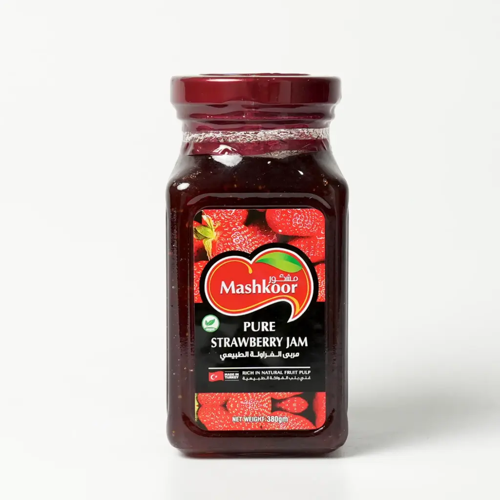 مربى الفراولة الطبيعي مشكور 380 غم