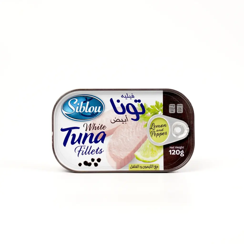 سمك تونا صغير اسود بالليمون والفلفل سيبلو 120 غم