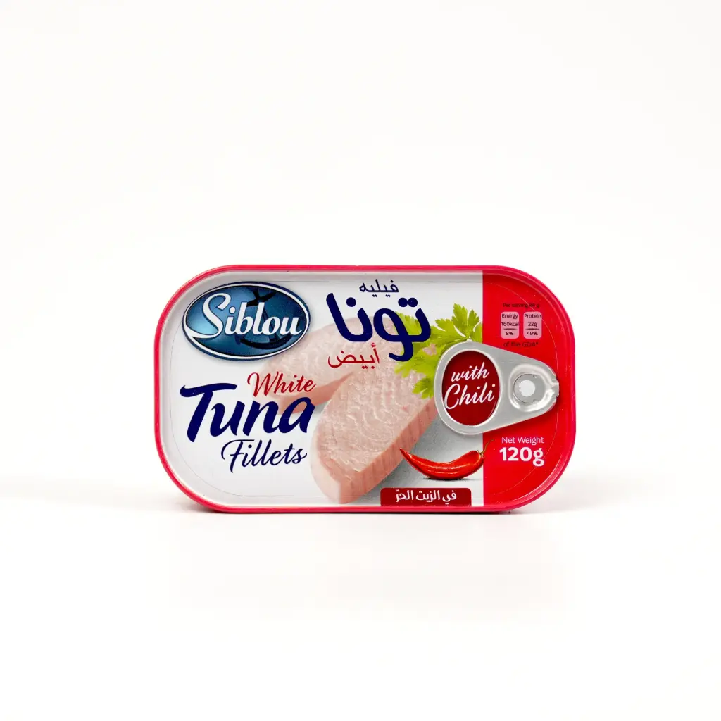 سمك تونا صغير احمر حار سيبلو 120 غم 