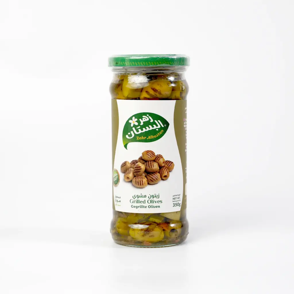 زيتون اخضر مشوي زهر البستان 350 غم