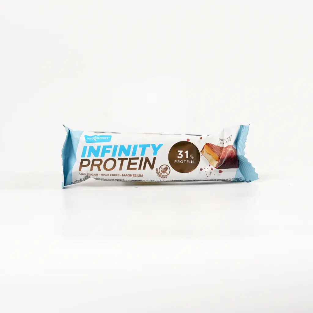 انفينيتي بروتين بار بجوز الهند واللوز ماكس سبورت 55 غم