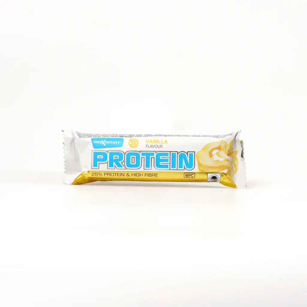 بروتين بار خالي من ال غملوتين بالفانيلا ماكس سبورت 60 غم