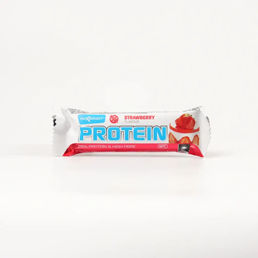 بروتين بار خالي من ال غملوتين بالفراولة ماكس سبورت 60 غم