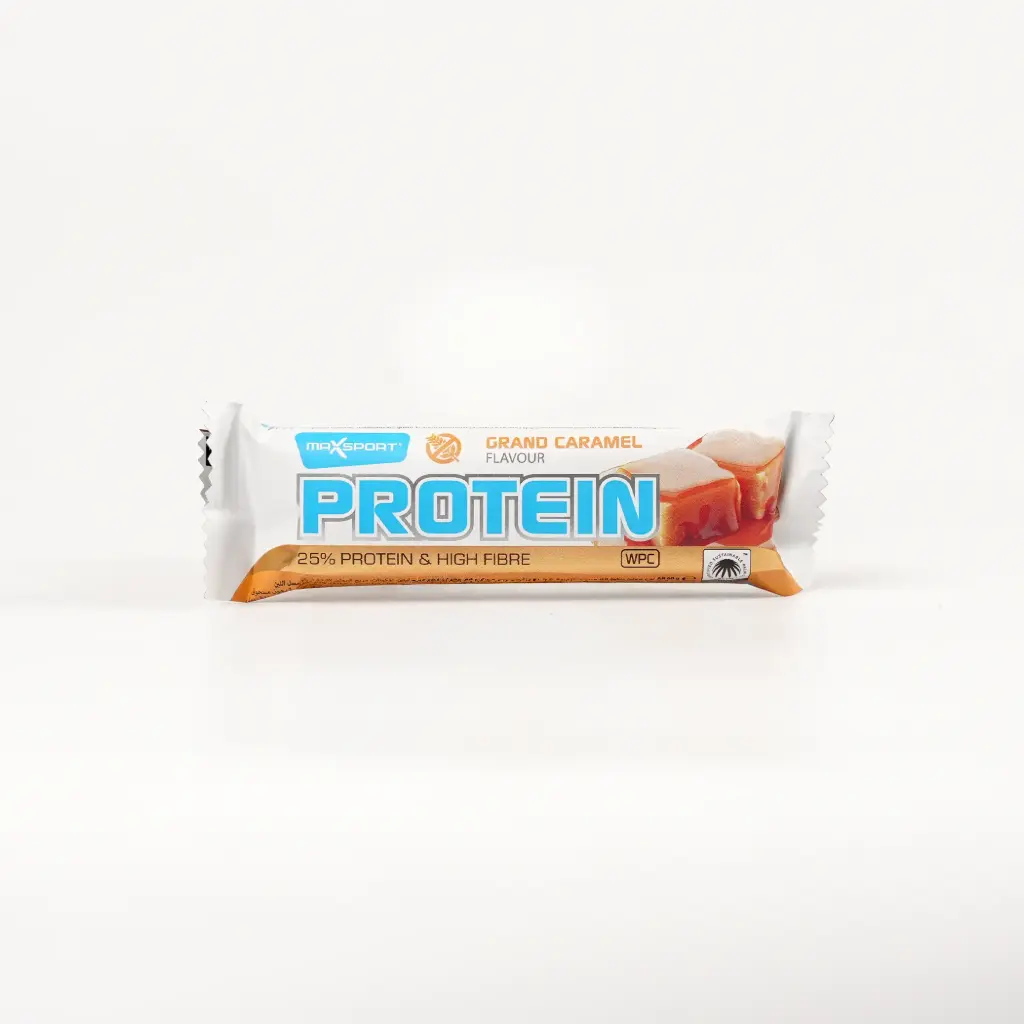 بروتين بار خالي من ال غملوتين بالكراميل ماكس سبورت 60 غم