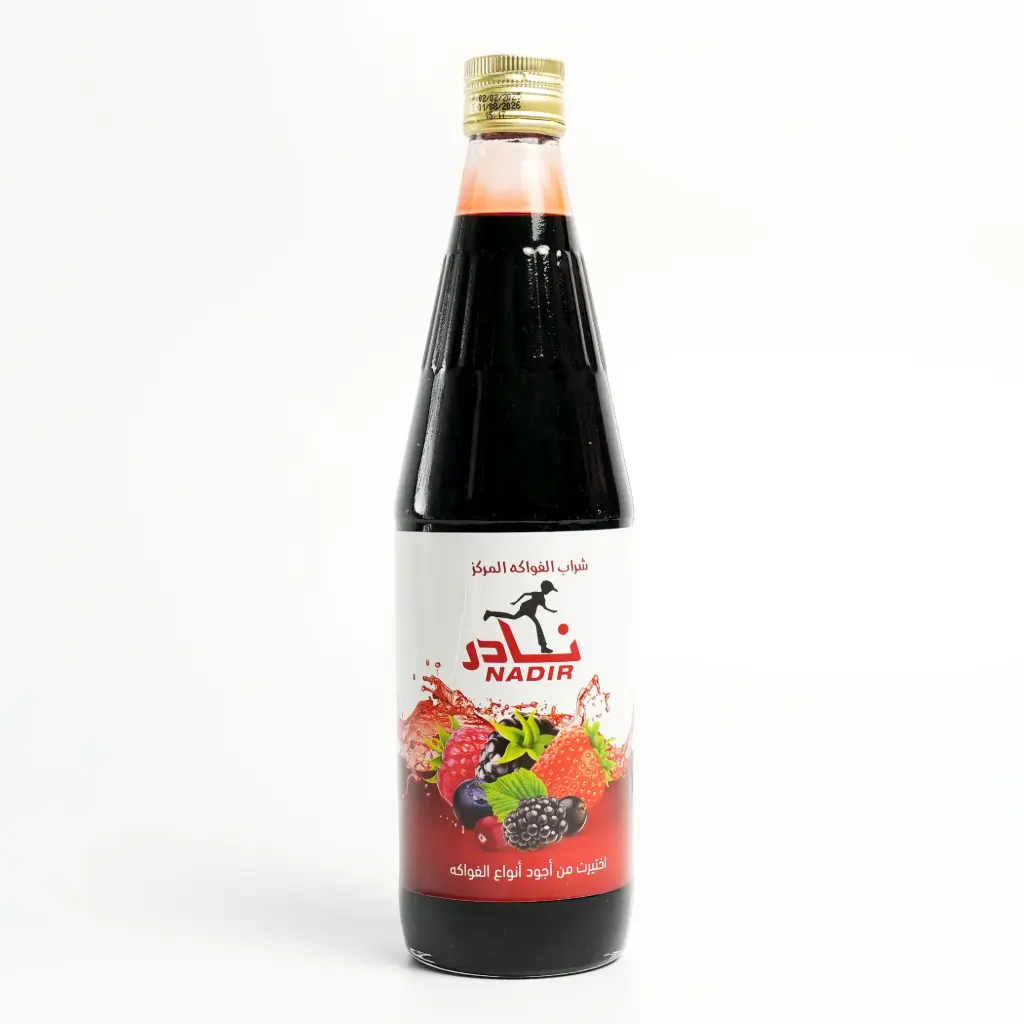  عصير مركز فواكه حمراء زجاج نادر 710 مل 