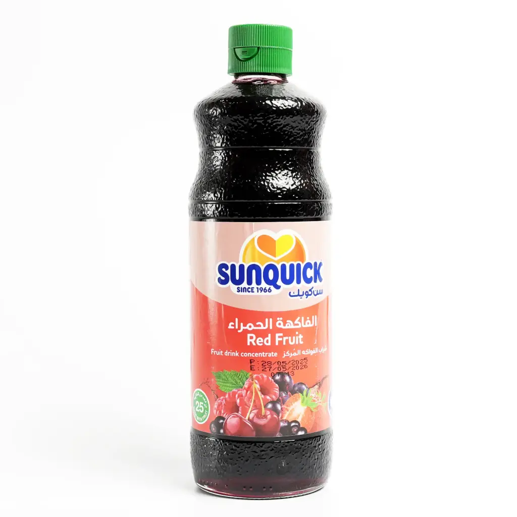   عصير مركز فواكه حمراء زجاج سن كويك 840 مل