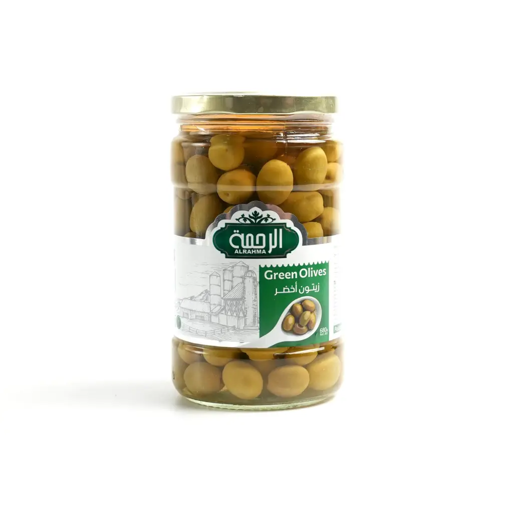  زيتون اخضر زجاجي ويزة الرحمة 680 غم