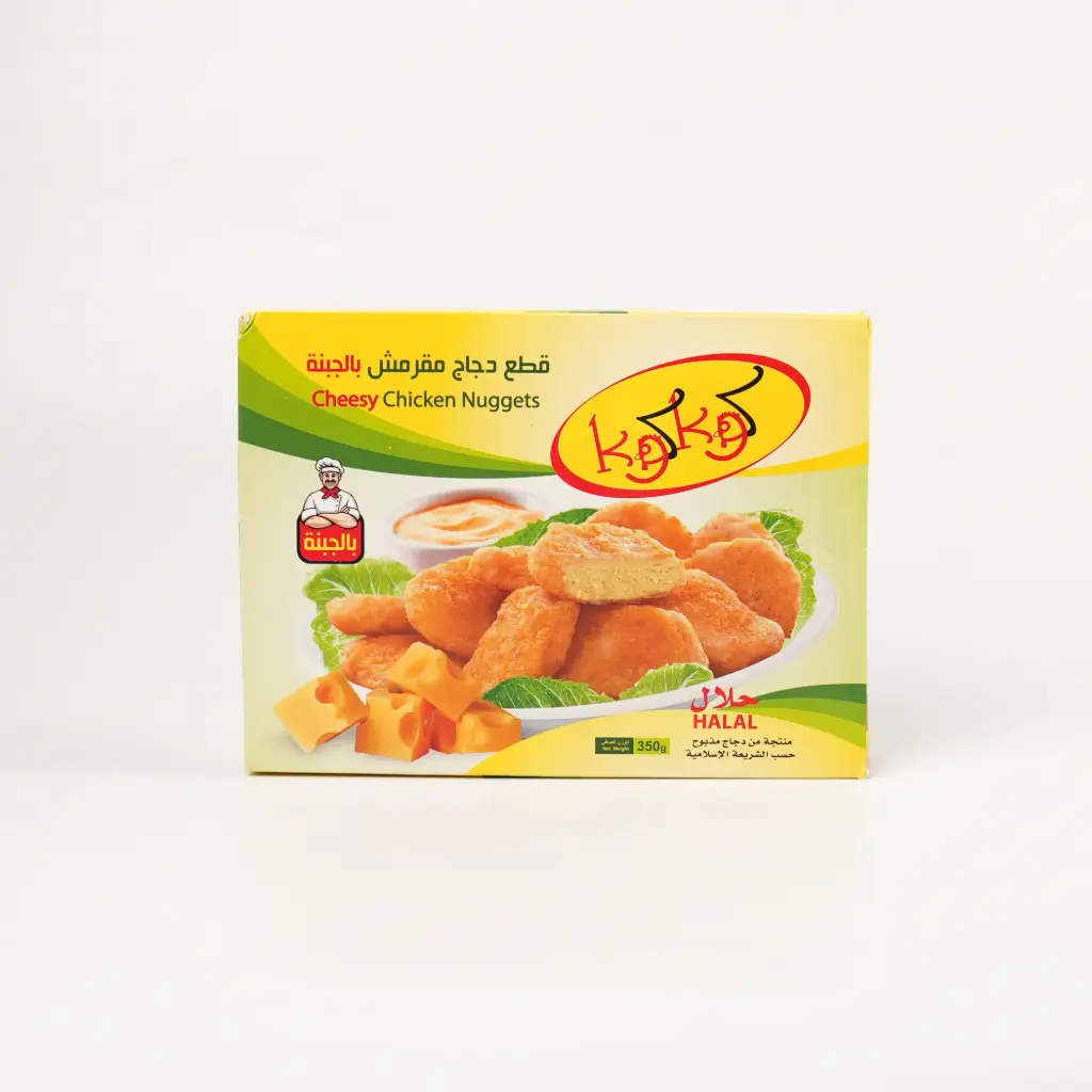 قطع دجاج مقرمشة بالجبنة كوكو 350 غم