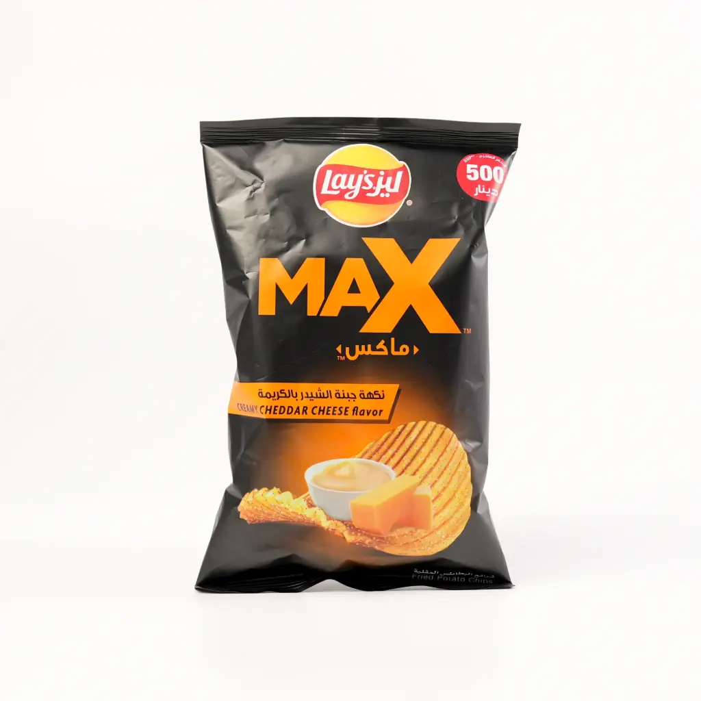 جبس بطعم جبنة شيدر وسط ماكس ليز