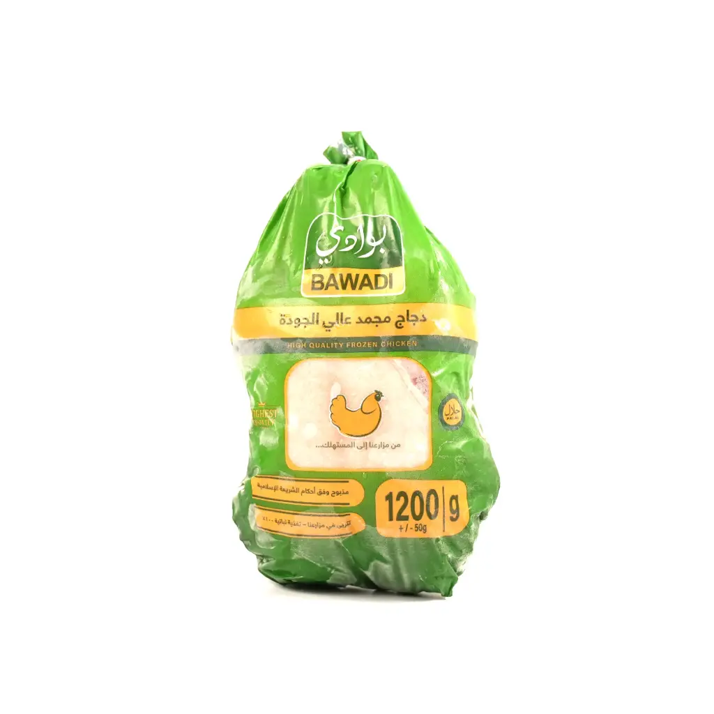  دجاج كامل مجمد بوادي 1200غم