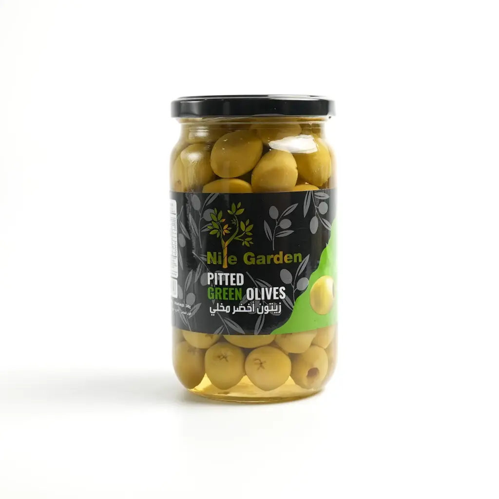 زيتون اخضر مخلي نايل غاردن زجاج 340غم