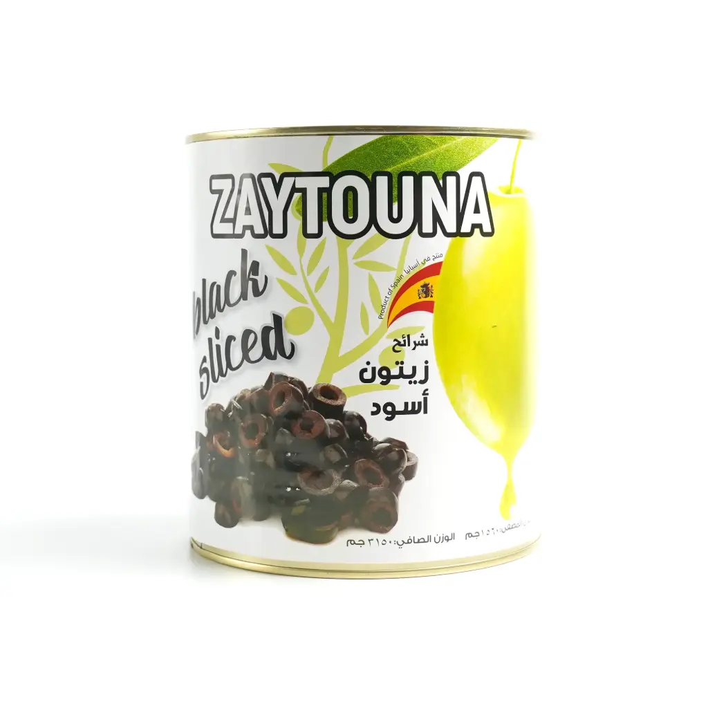زيتون اسود شرائح زيتون اسباني 1.560 كغم