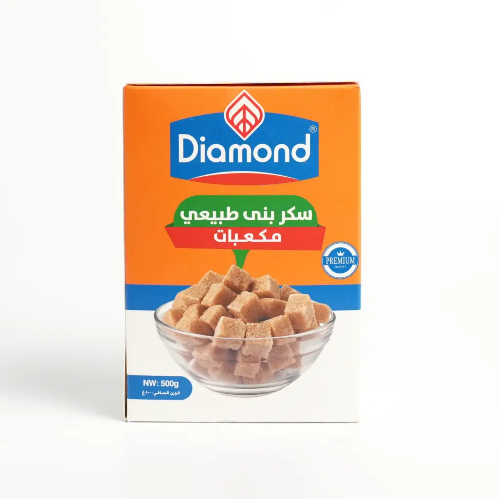 سكر بني طبيعي مكعبات دايموند 500 غم