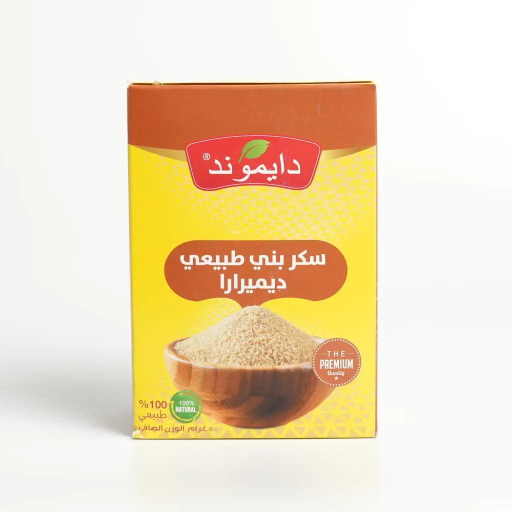 سكر بني طبيعي ديميرارا دايموند 500 غم
