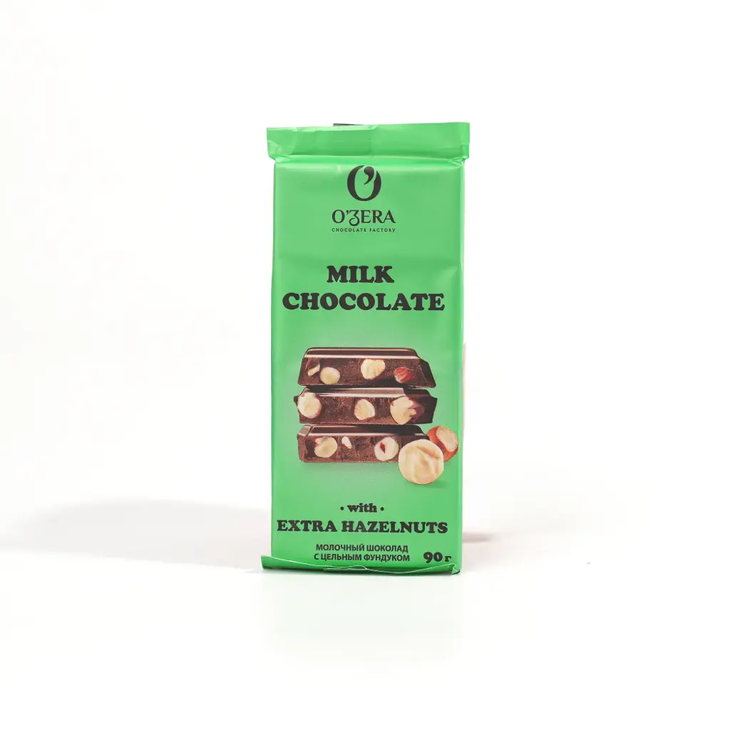 لوح شكولاته أوزيرا لوح شوكولاتة حليب مع لوز وكراميل مملح كي دي في 90 غم 529
