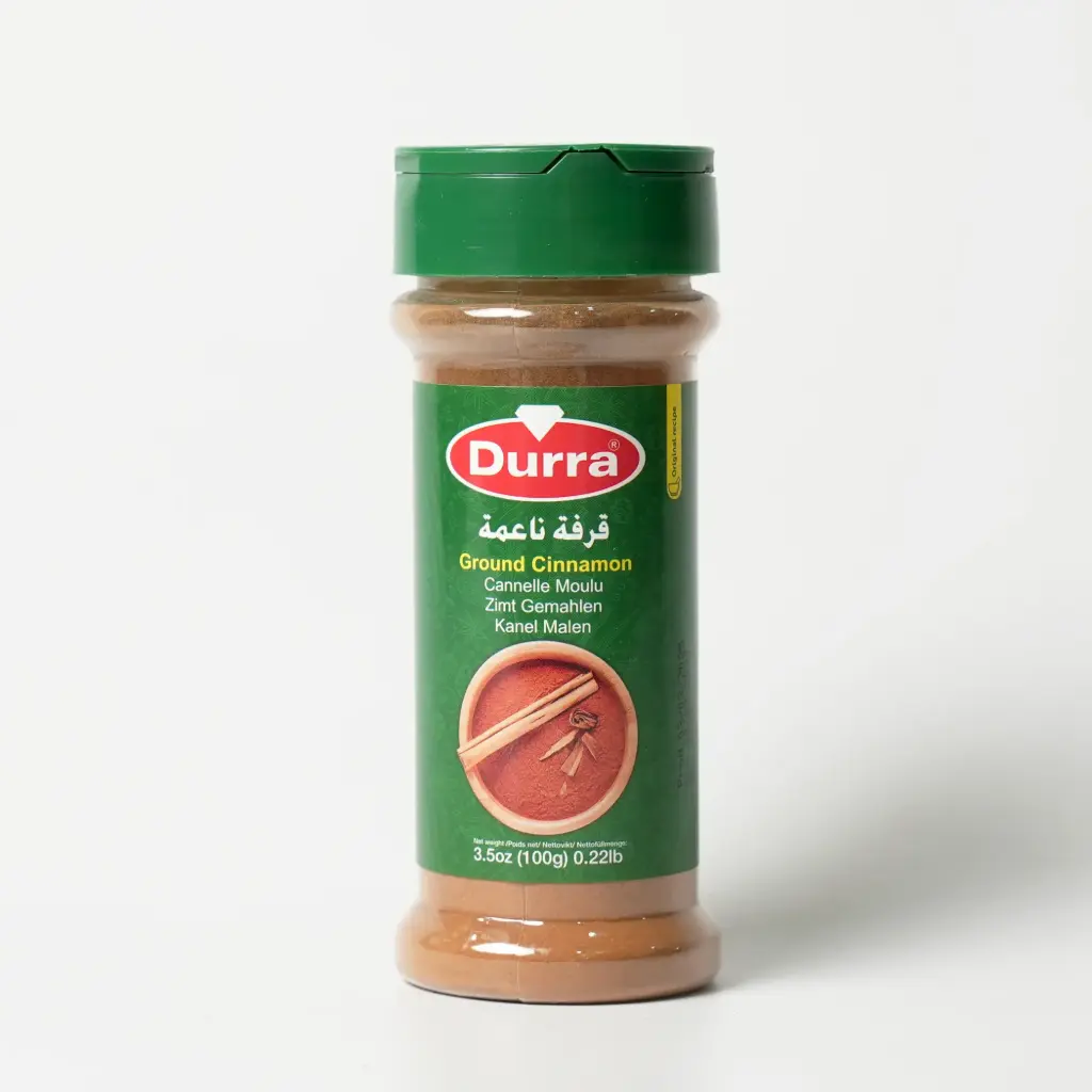 بهارات قرفة ناعمة جرة بلاستك الدرة 100 غم