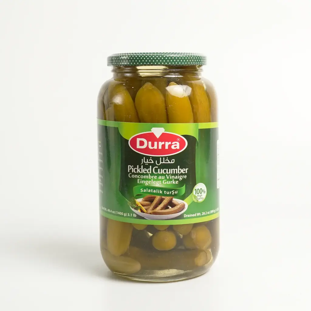 مخلل خيار زجاجي الدرة 1400 غم