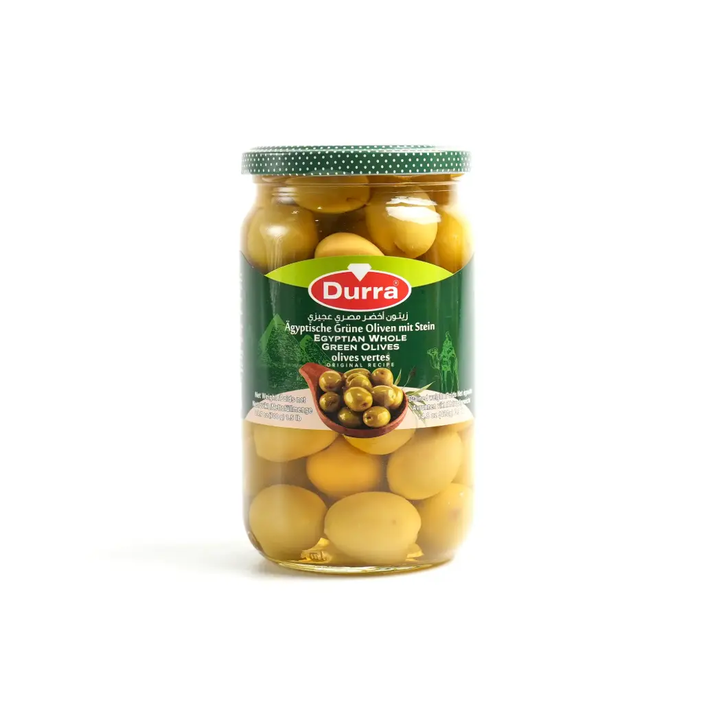 زيتون اخضر عجيزي زجاجي الدرة 700 غم