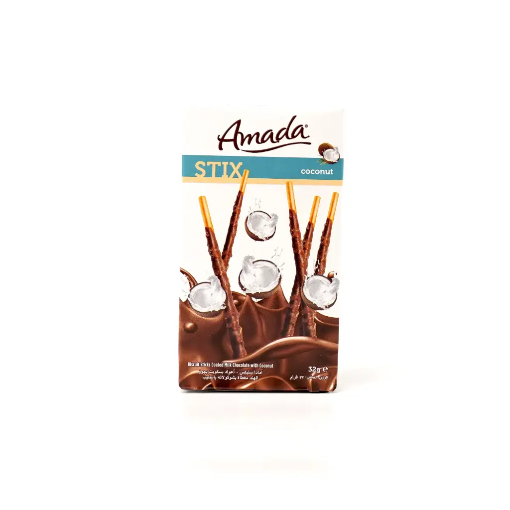 اصابع شوكولاه بجوزالهند  أمادا ستيكس 32غم