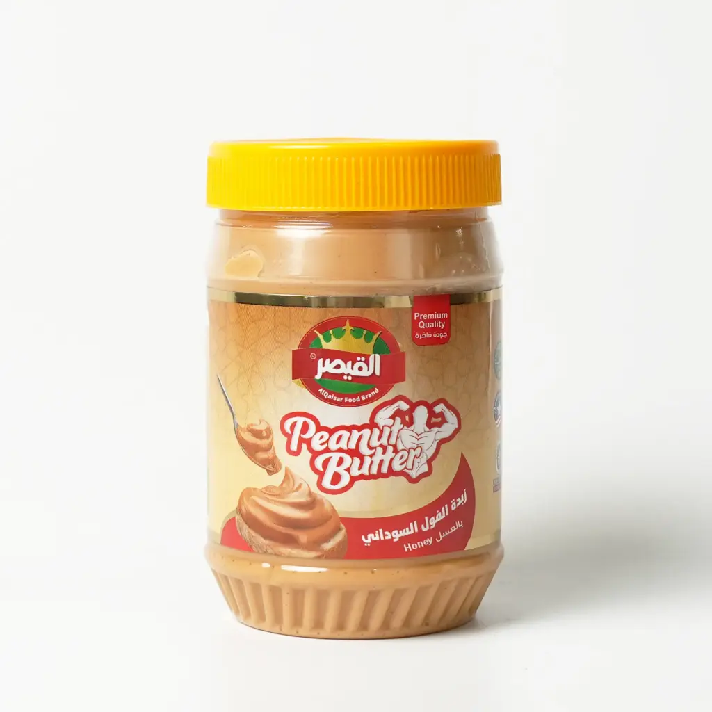 زبدة الفول كبيرة بالعسل أصفر قيصر 510 غم