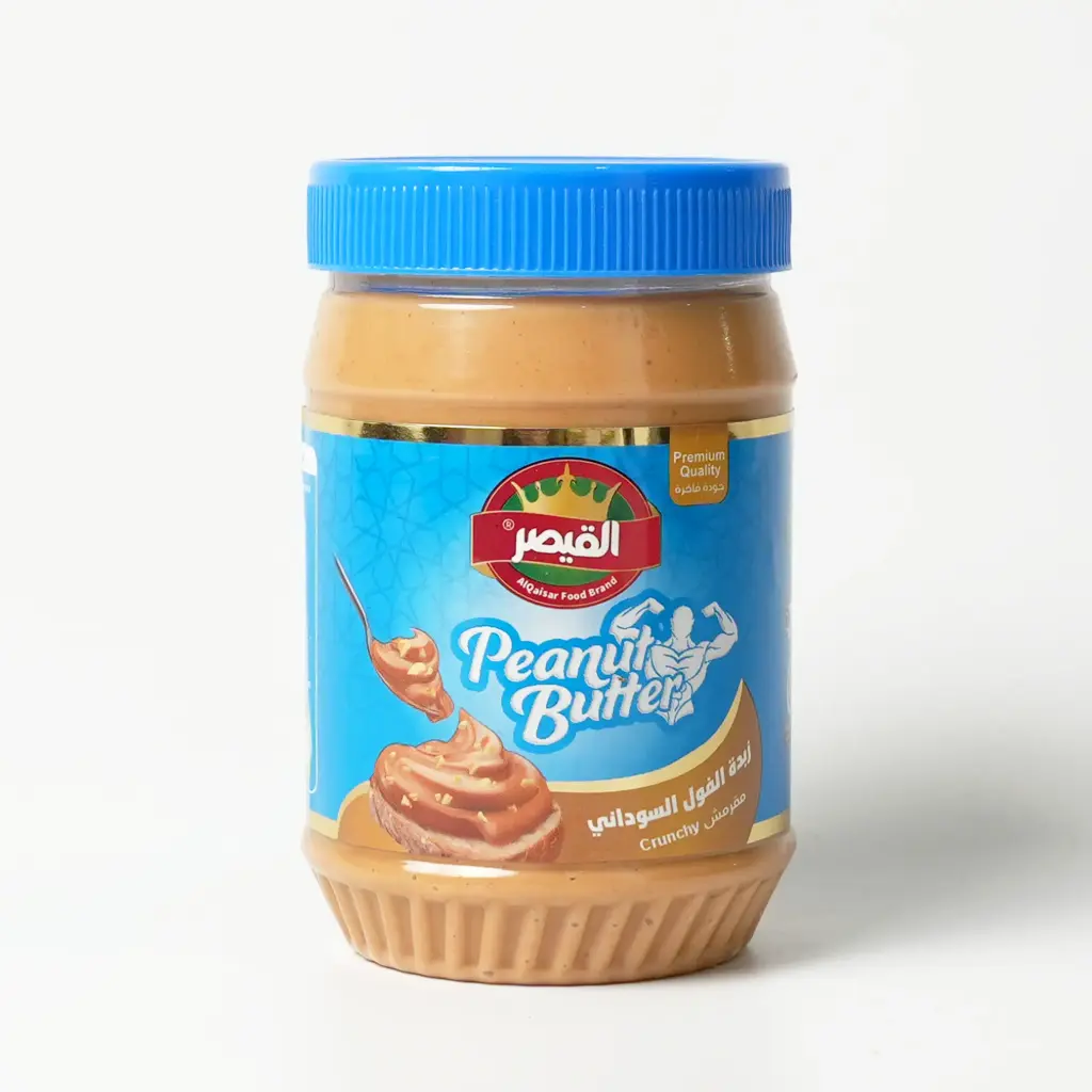 زبدة الفول كبيرة مقرمش أزرق قيصر 510 غم